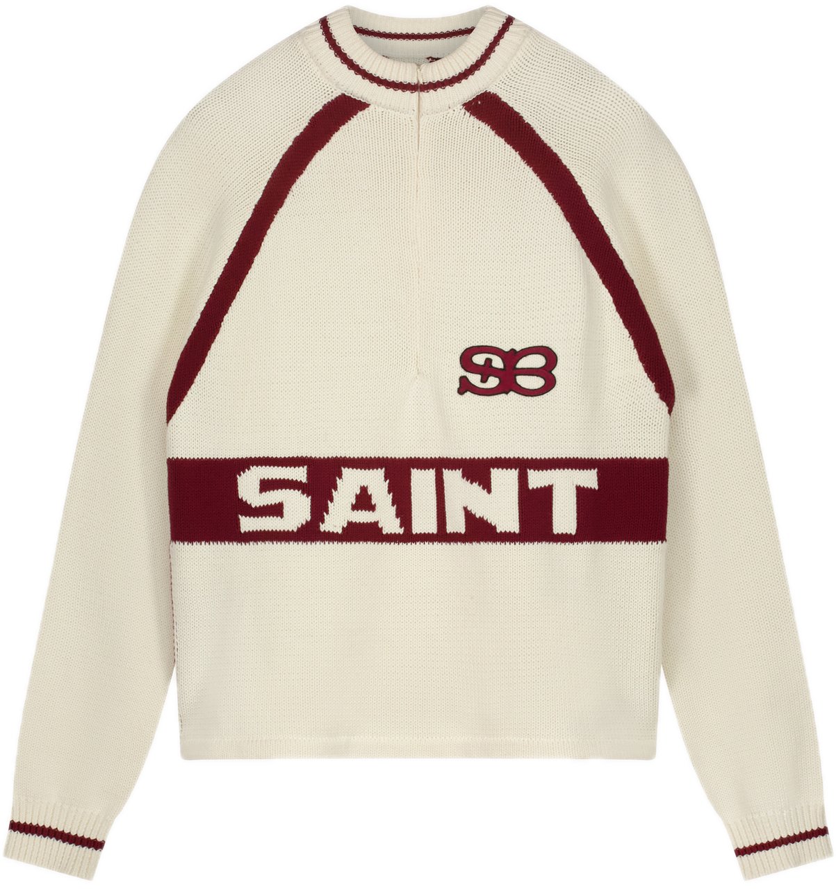 Saint Blanc Heavy Cycling Knit Top Off White Wit