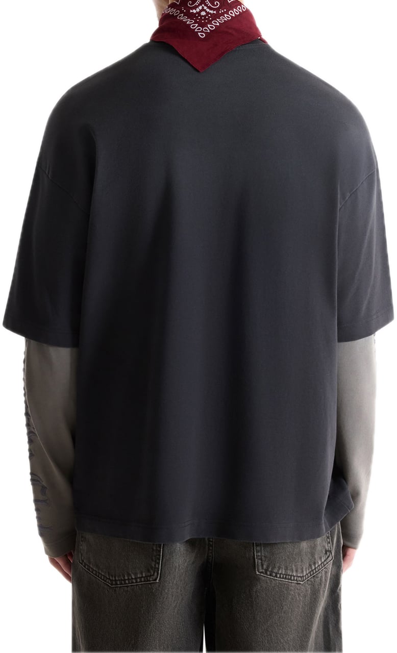 Saint Blanc Collective Double Long Shirt Caviar Zwart