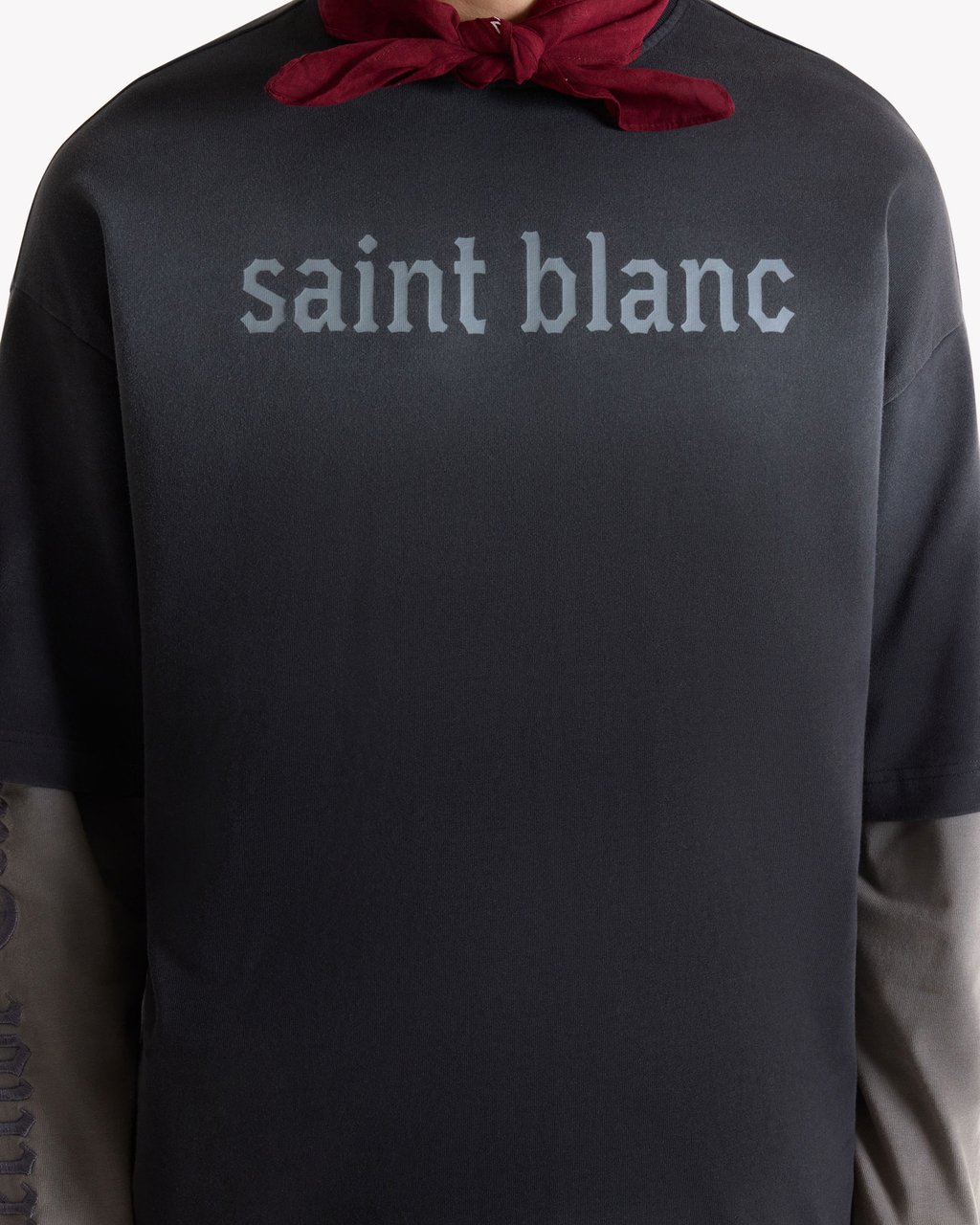 Saint Blanc Collective Double Long Shirt Caviar Zwart