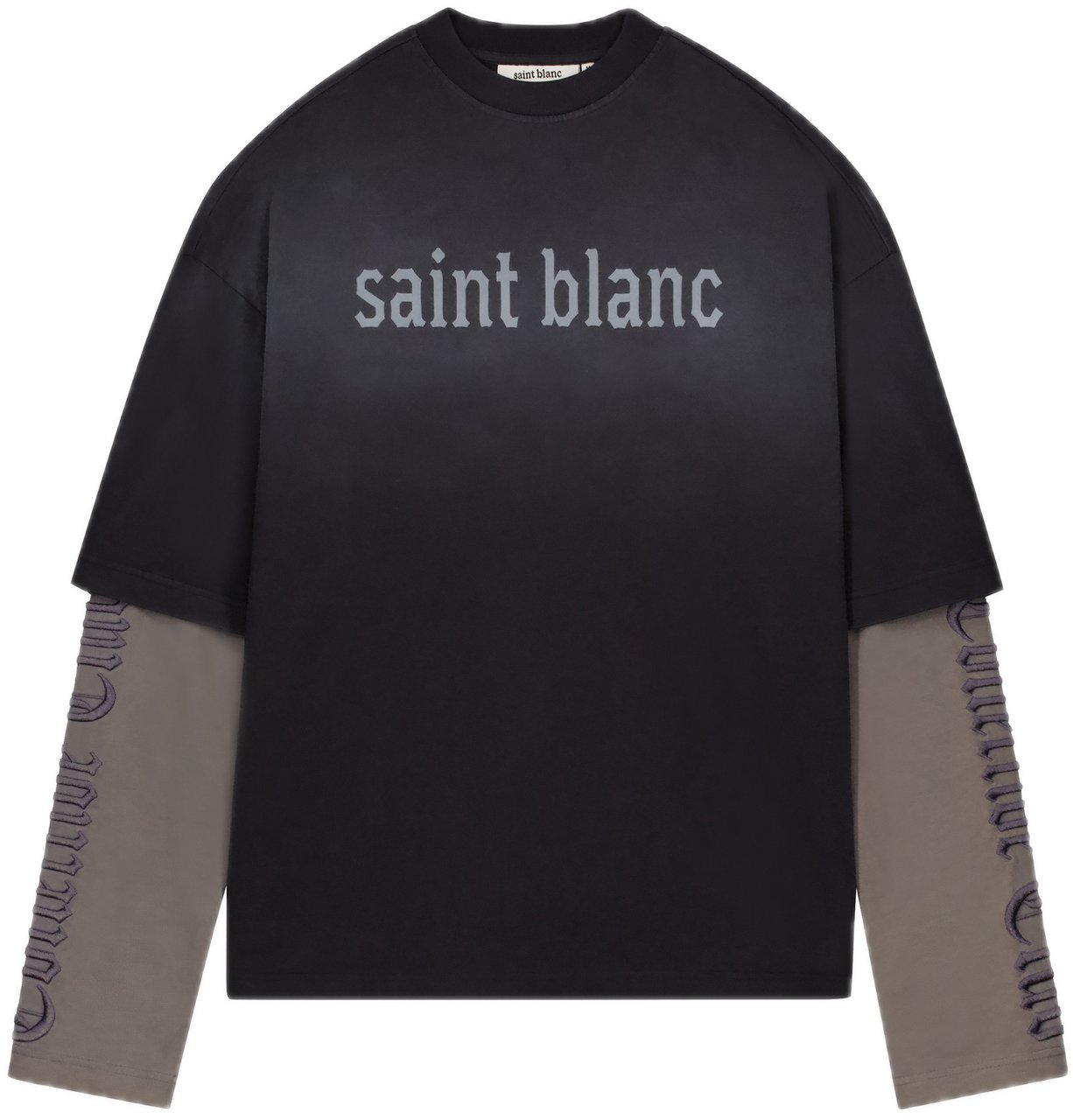 Saint Blanc Collective Double Long Shirt Caviar Zwart