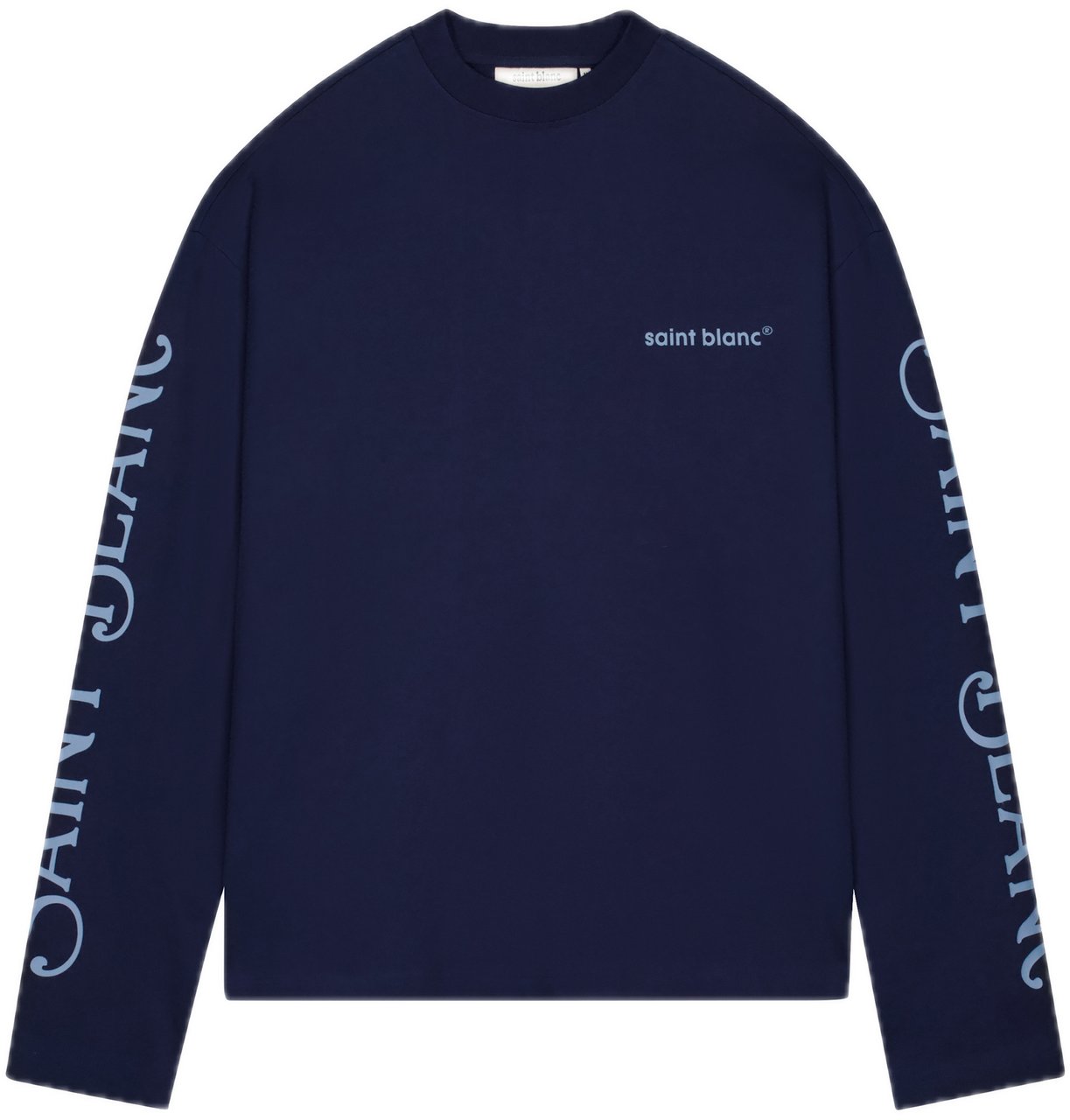 Saint Blanc Whisper Long Shirt Black Iris Blauw