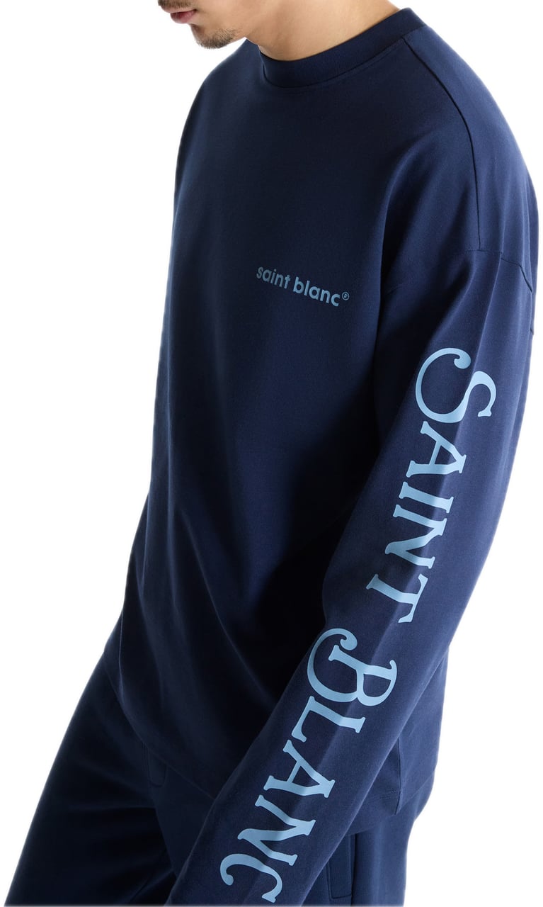 Saint Blanc Whisper Long Shirt Black Iris Blauw