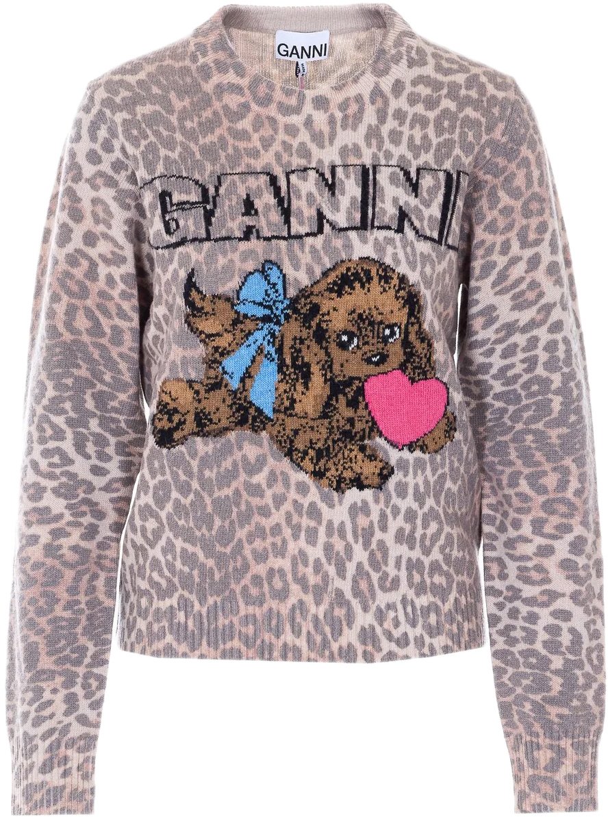 Ganni pull leopard Dierenprint