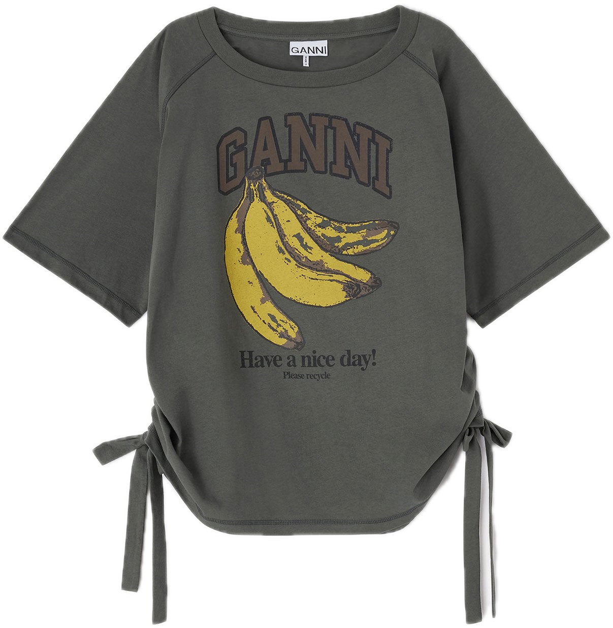 Ganni t-shirt print Grijs