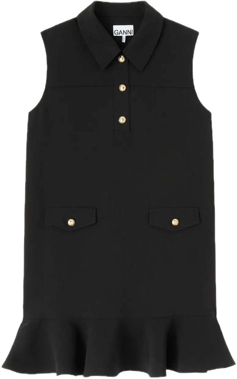Ganni dress black Zwart