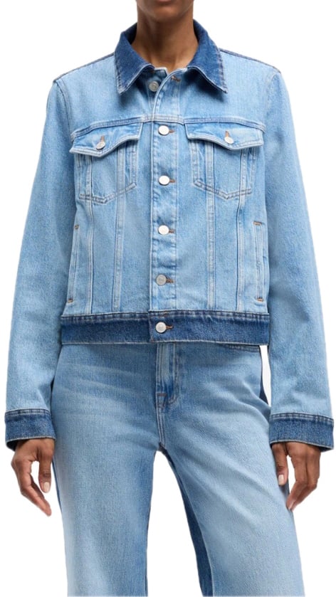 7 For All Mankind jeans jacket blue Blauw