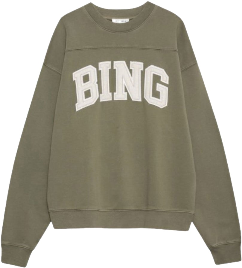 Anine Bing sweater green logo Groen
