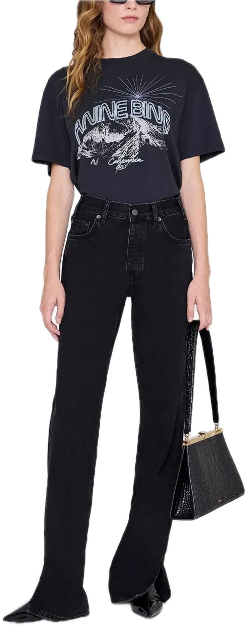 Anine Bing t-shirt black Zwart