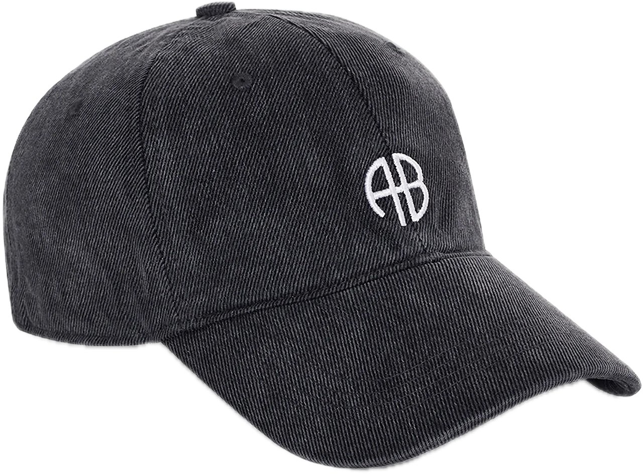 Anine Bing cap washed black Zwart