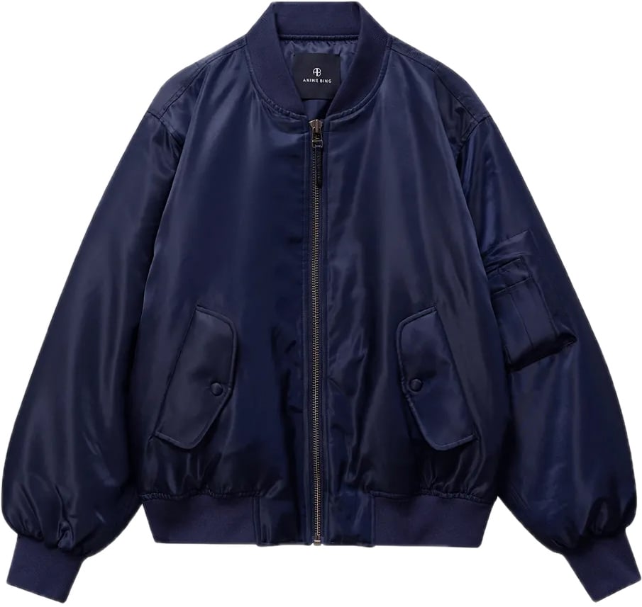 Anine Bing Bomber jacket blue Blauw