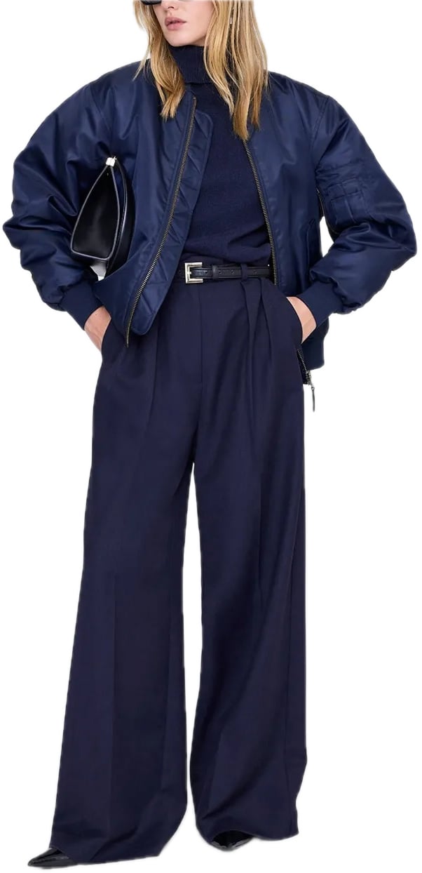 Anine Bing Bomber jacket blue Blauw