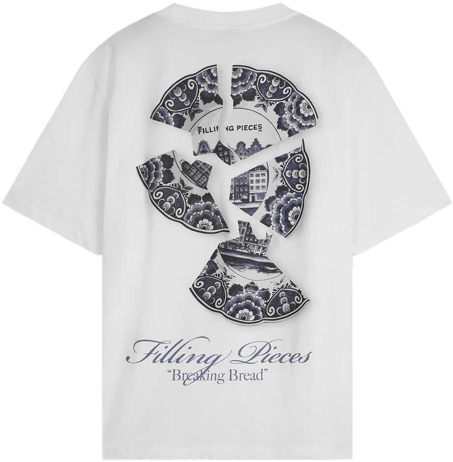 Filling Pieces T-shirt Broken Plate White Wit