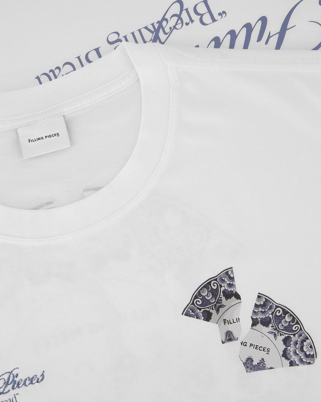 Filling Pieces T-shirt Broken Plate White Wit