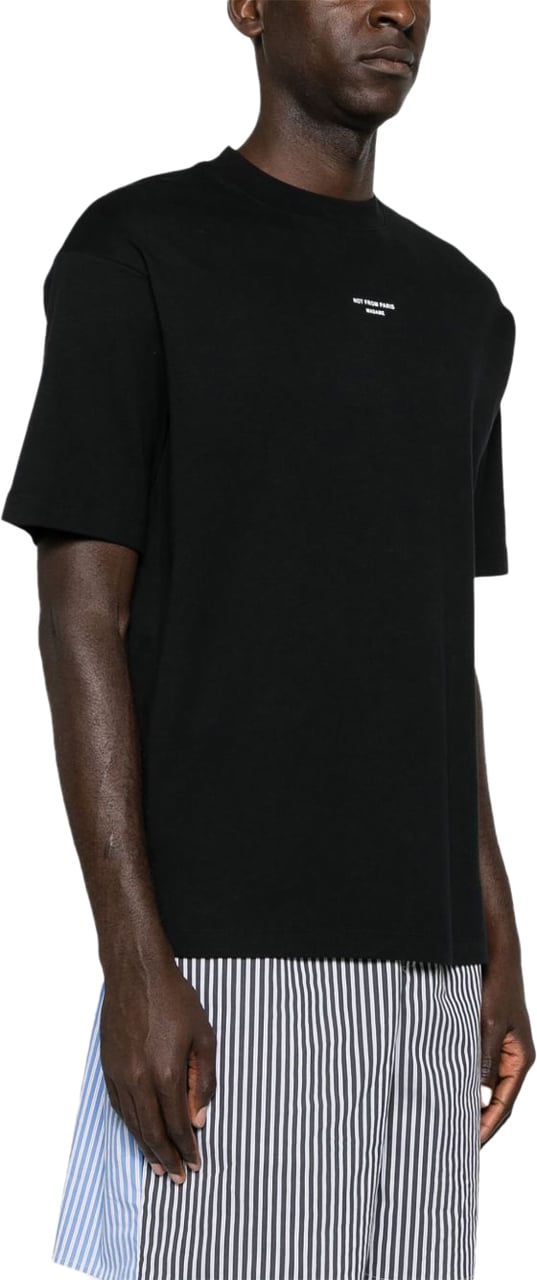 Drôle de Monsieur T-Shirt Le Slogan Zwart