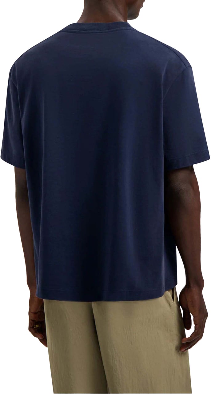 ØLÅF Olaf Script Friends Boxy Tee T-shirts Donkerblauw M240116 Blauw