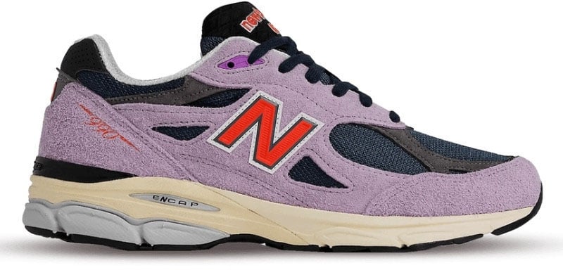 New Balance New Balance 990 V3 MiUSA Teddy Santis Raw Amethyst Blauw