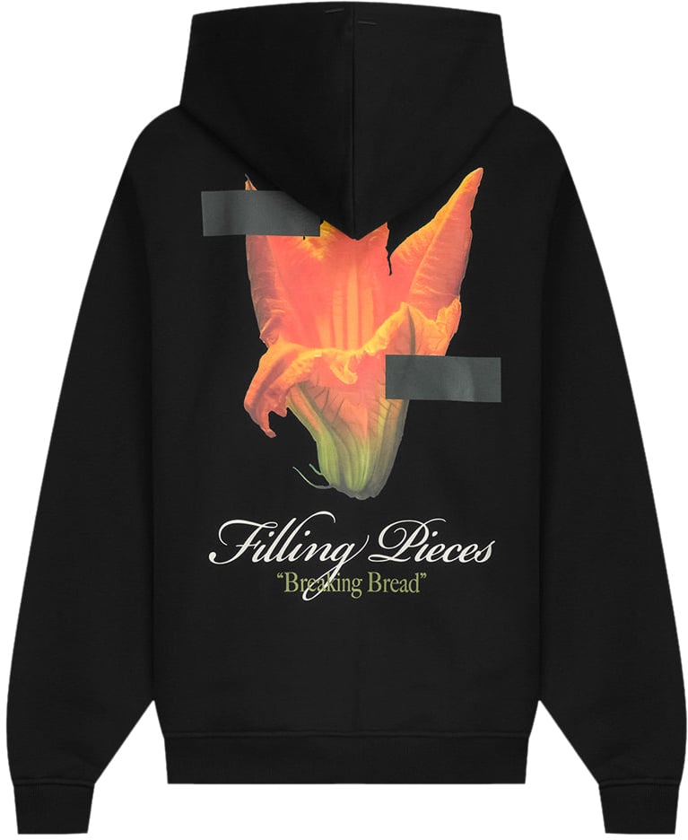 Filling Pieces Zip Hoodie Zucchini Black Zwart