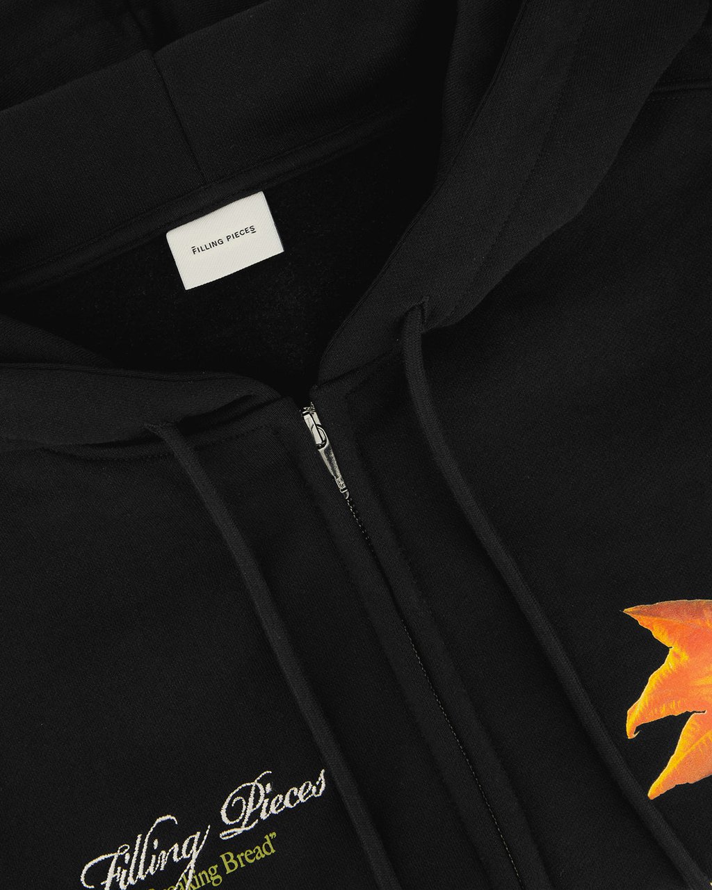 Filling Pieces Zip Hoodie Zucchini Black Zwart