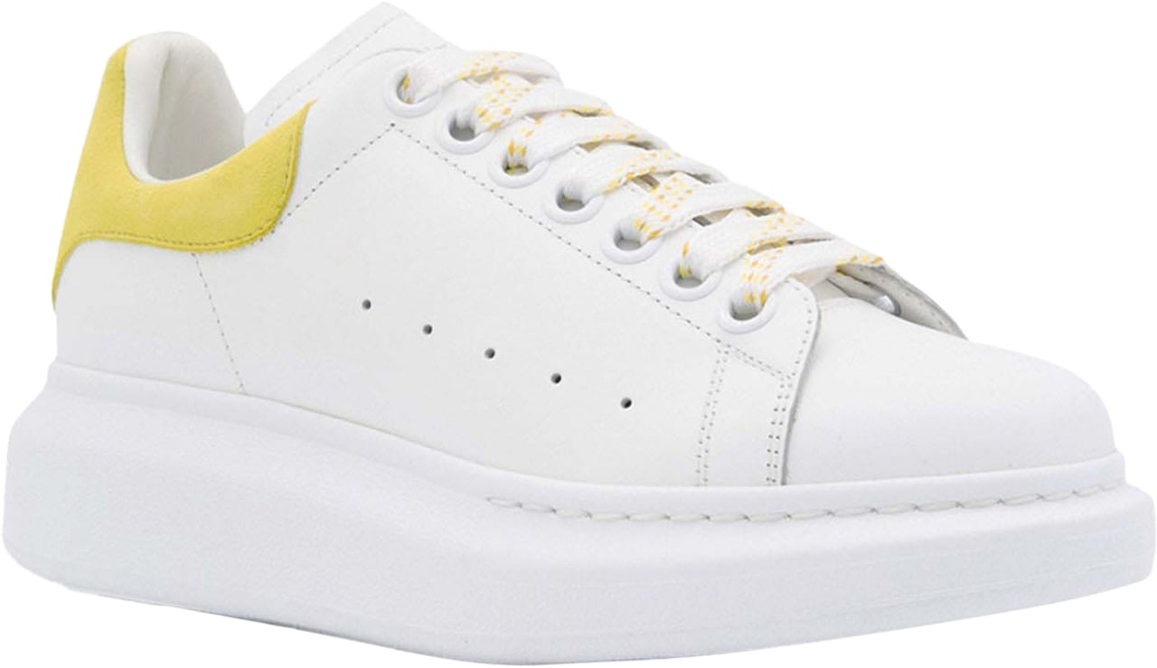 Alexander McQueen Alexander McQueen Leather Oversized Sneakers Wit