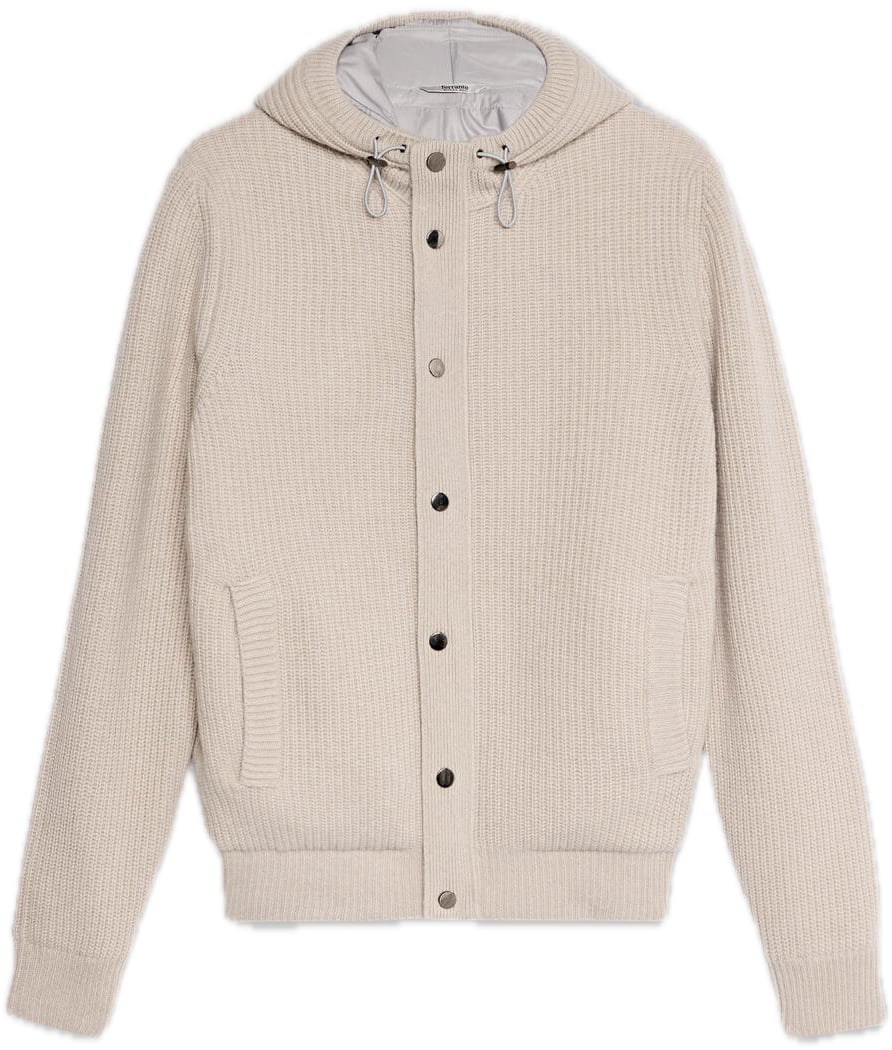 Ferrante Padded knitted jacket Beige
