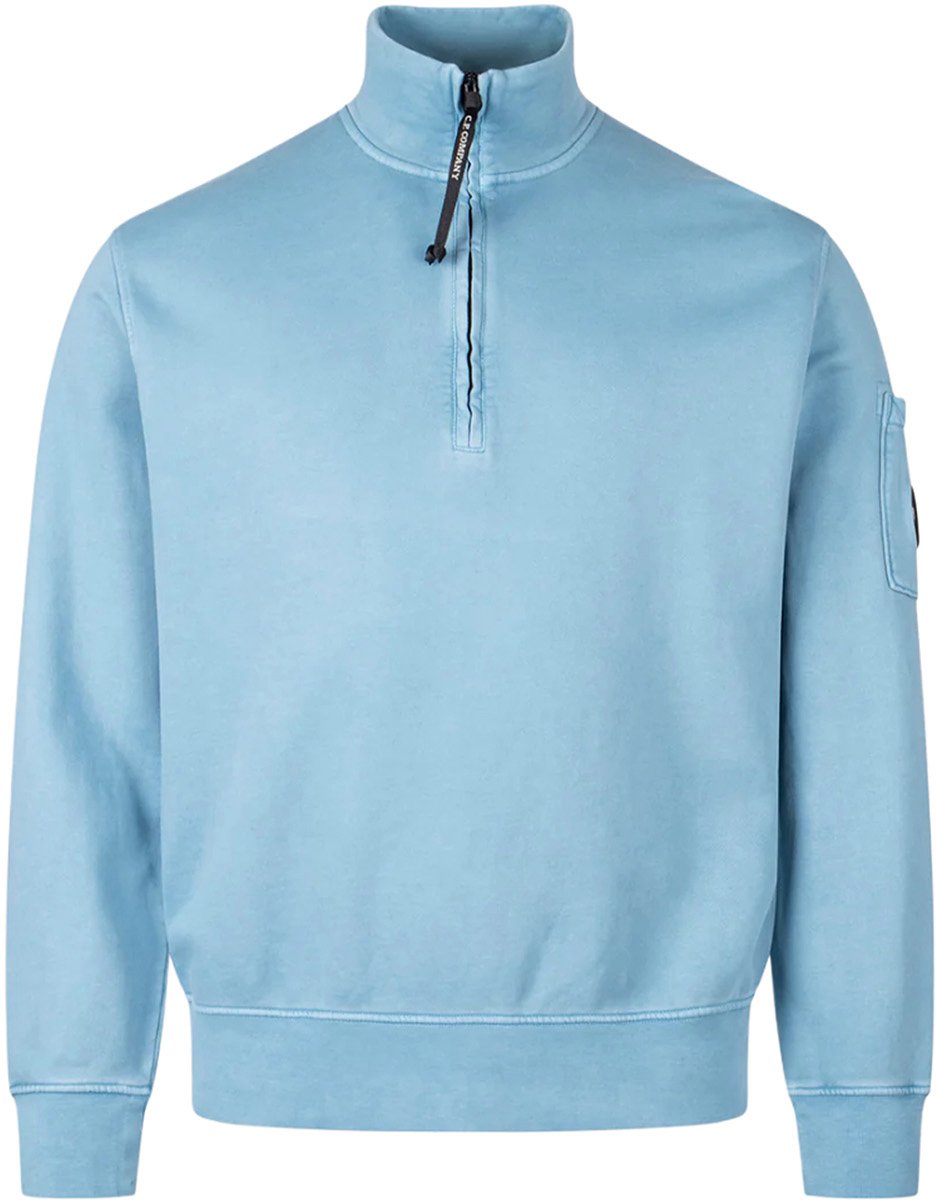 CP Company Half zip sweater lichtblauw Blauw