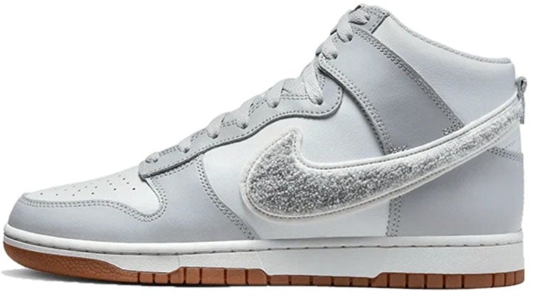 Nike Nike Dunk High Retro Chenille Swoosh White Grey Grijs