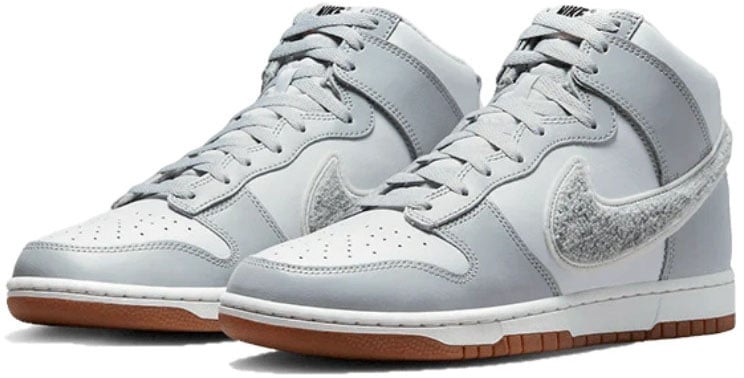 Nike Nike Dunk High Retro Chenille Swoosh White Grey Grijs