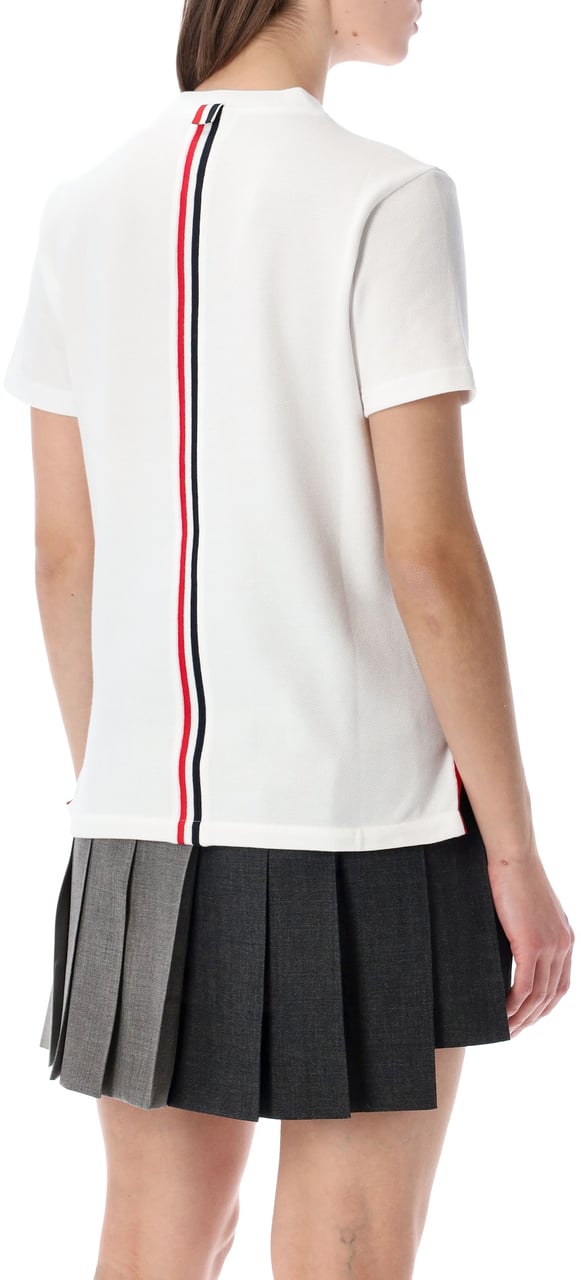 Thom Browne Cotton piqué t-shirt Wit