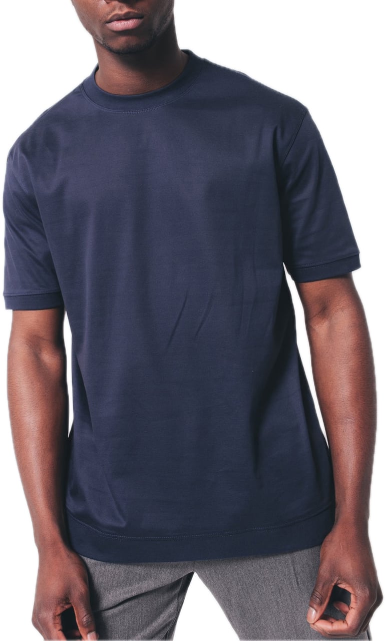 Aeden Baker Tee Dark Blue Blauw