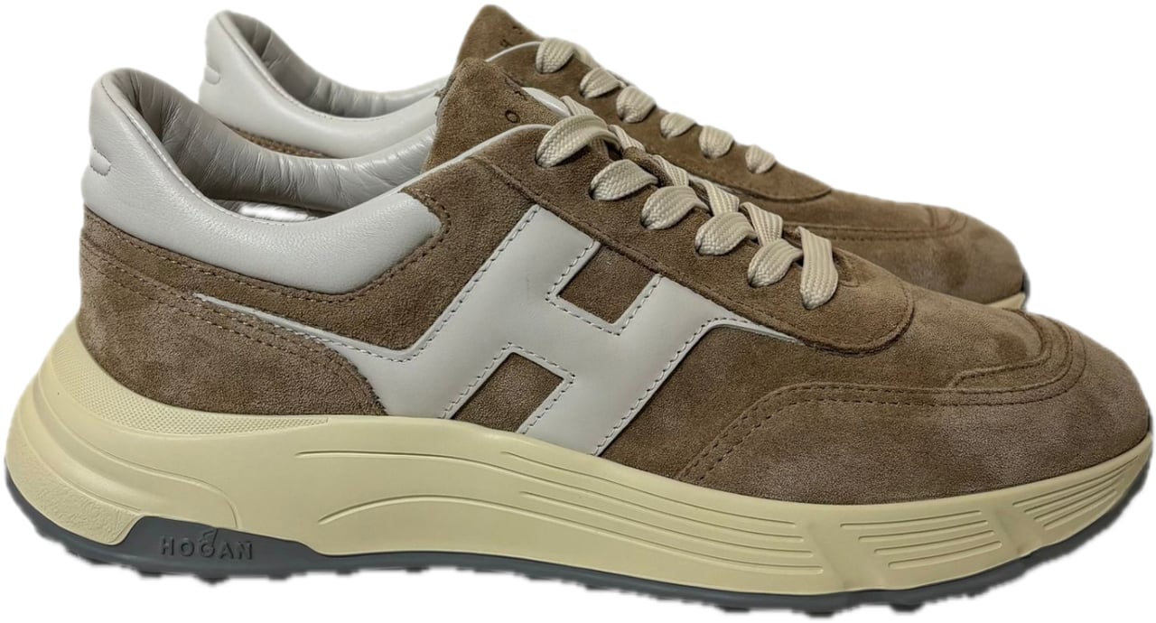 HOGAN Sneaker suede lichtbruin hyperlight Bruin