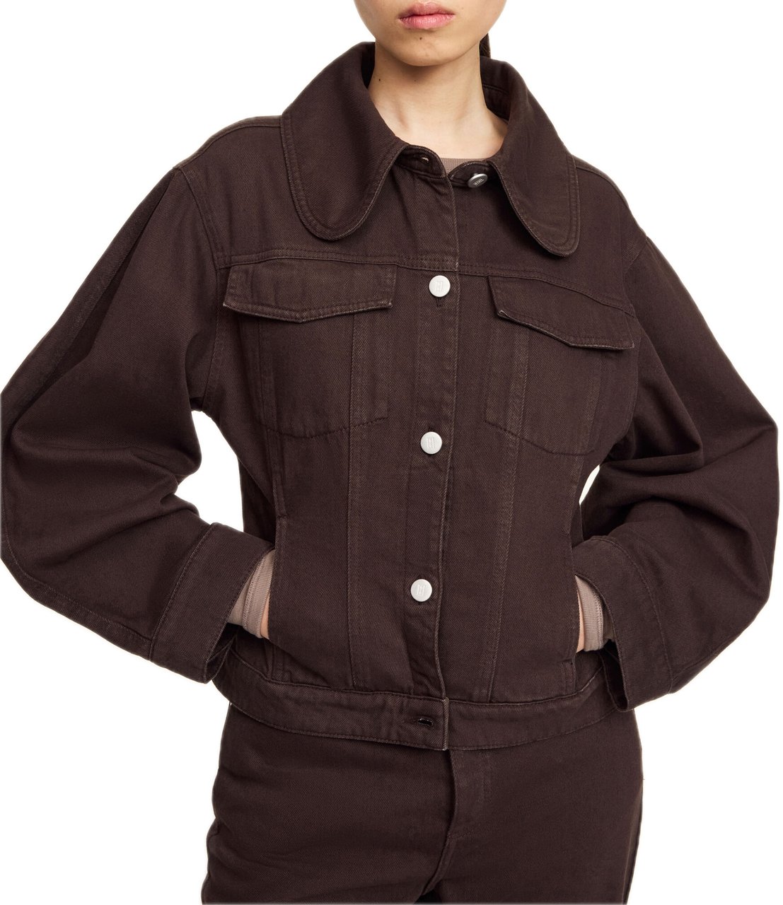 By Malene Birger Villies organic cotton denim jacket Bruin