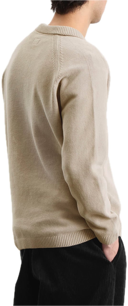 CP Company Cotton Chenille Polo Lens Sweater Neutraal