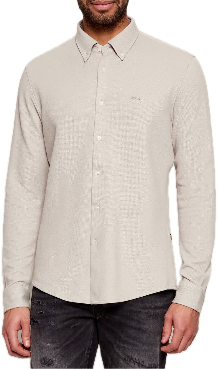 Boss Overhemd Open Grey Grijs