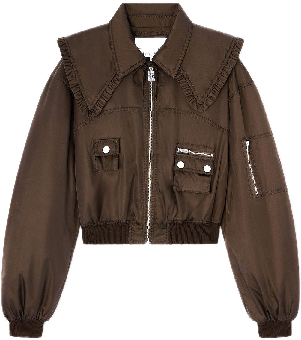 Ganni bomber bruin Bruin