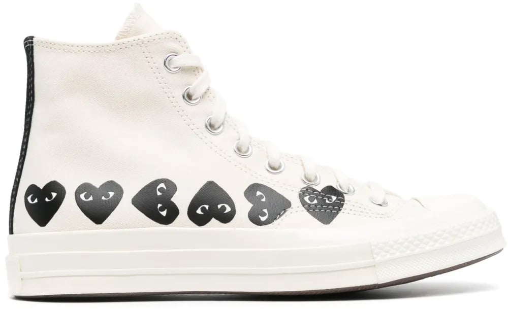 Comme des Garçons Comme Des Garçons Play X Converse Chuck 70 Hi Sneakers Wit