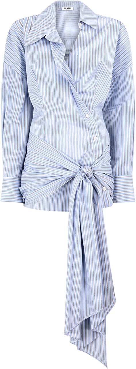 The Attico Dresses Light Blue White Blauw