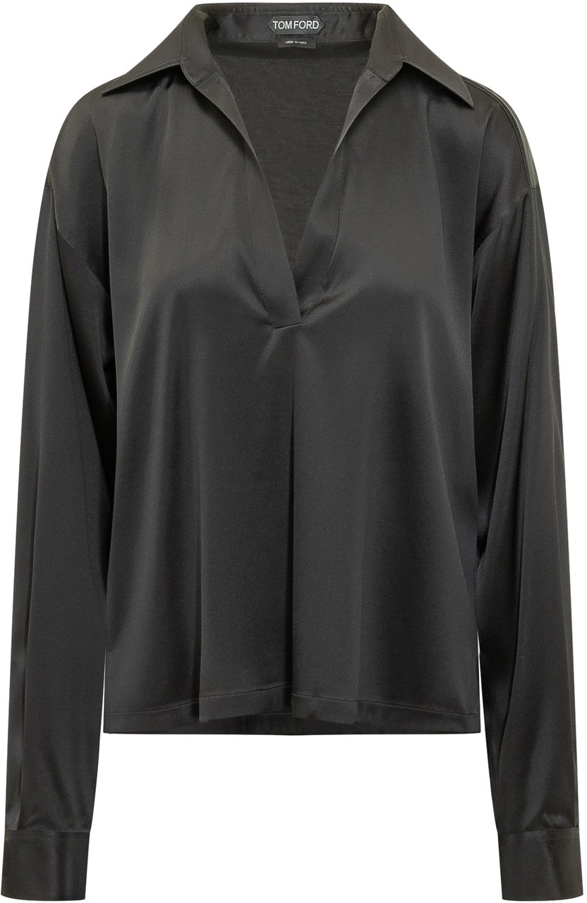 Tom Ford Polo Blouse Nero Zwart