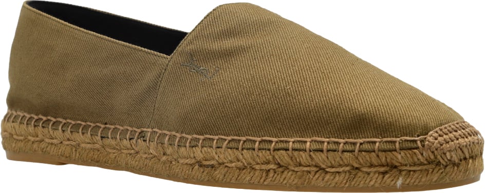 Saint Laurent Cassandre Ysl Logo Espadrilles Groen