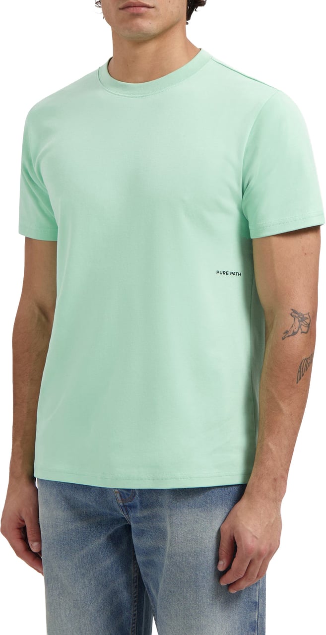 Pure Path Sideline Wordmark T-shirt Mint Groen