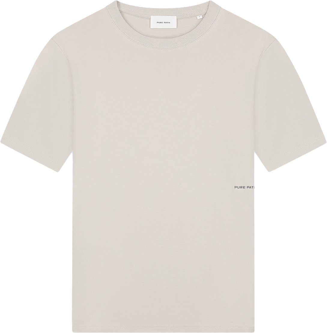 Pure Path Sideline Wordmark T-shirt Sand Beige