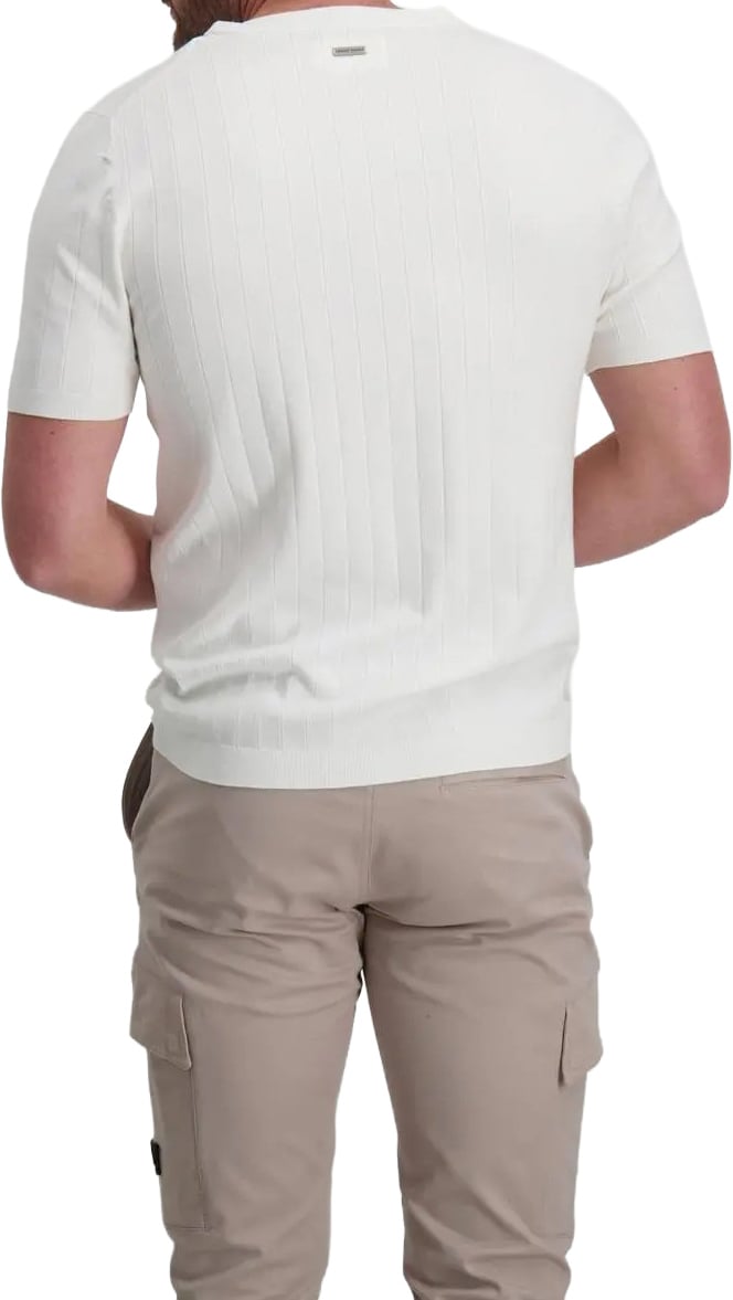 Pure Path Drop-needle Knit T-shirt Off White Wit