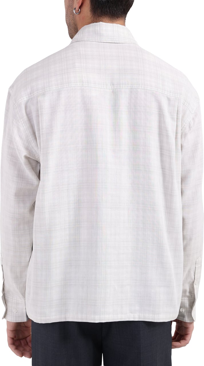 ØLÅF shirt check off white Wit