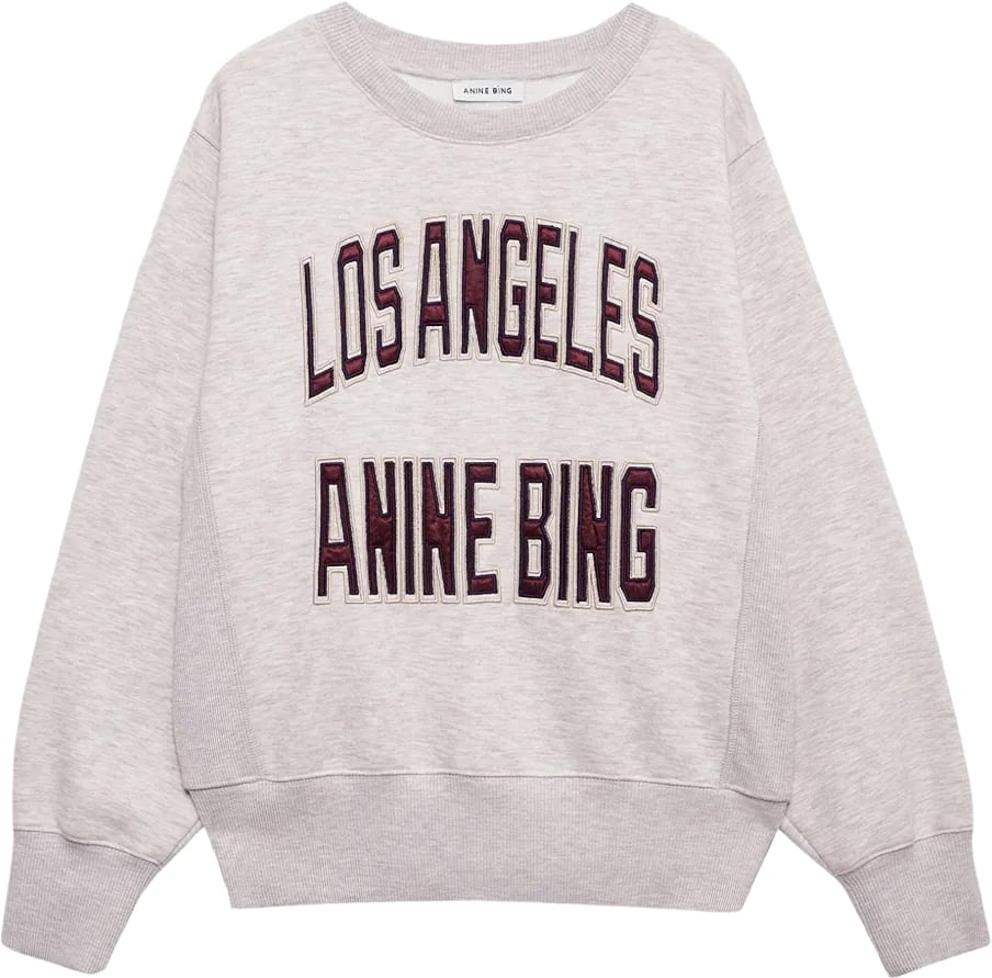 Anine Bing sweater beige logo bordeaux Beige