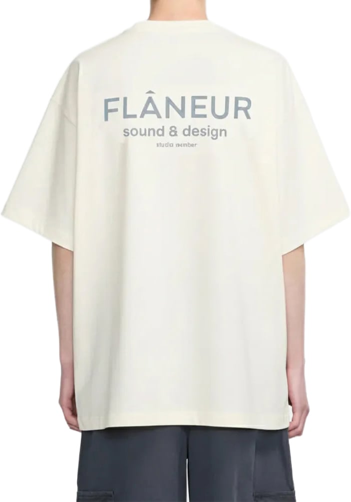 FLÂNEUR t-shirt wit logo Wit