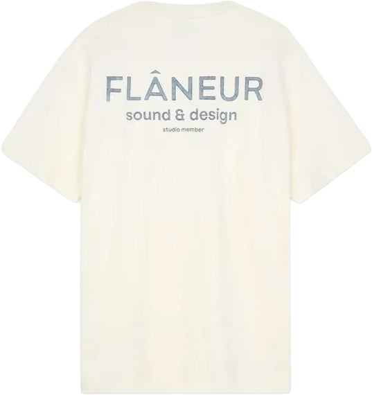 FLÂNEUR t-shirt wit logo Wit