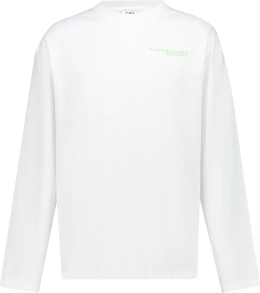 Casablanca t-shirt wit long sleeve Wit