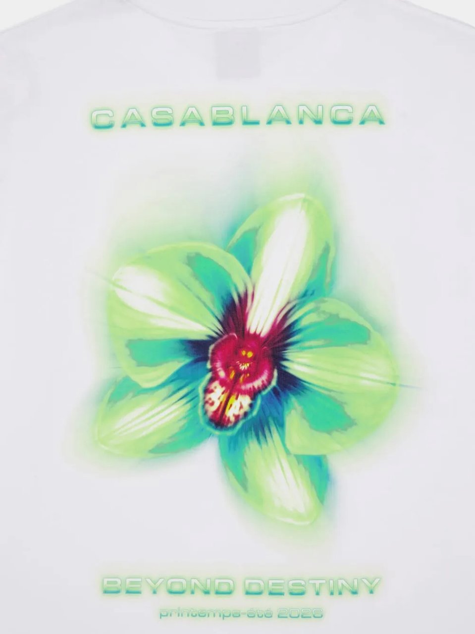 Casablanca t-shirt wit long sleeve Wit