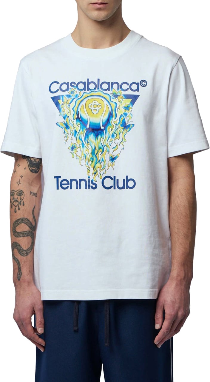 Casablanca t-shirt logo Wit