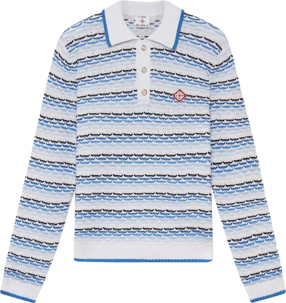Casablanca polo wit blauw Blauw