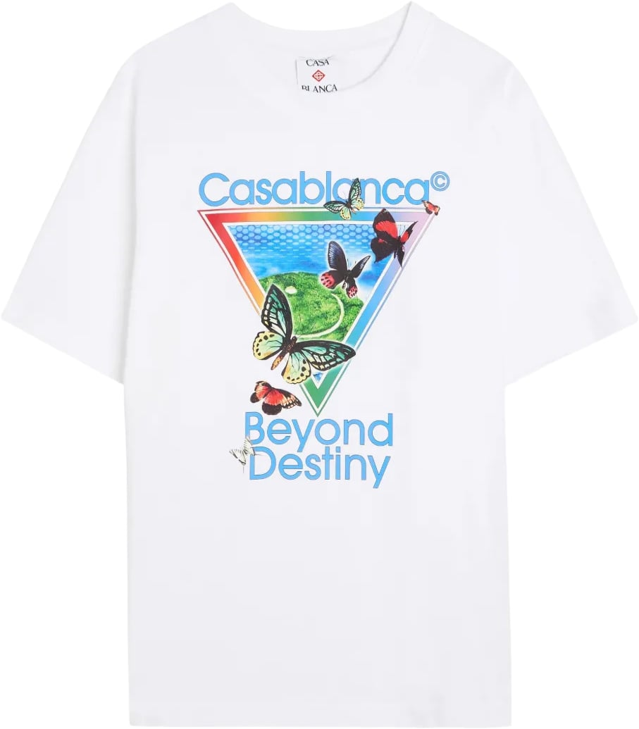 Casablanca t-shirt wit print Wit